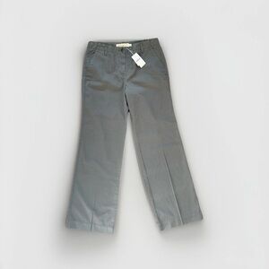 NEW J CREW Broken in Chino Pants Classic Twill Gray Women's Size 8 Wide Leg